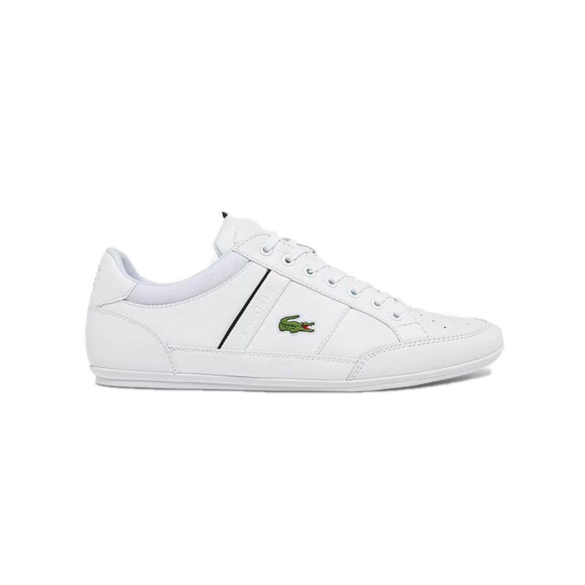 LACOSTE 7-42CMA0014147 CHAYMON 0121 1 MN'S (Medium) White/Black Synthetic & Leather Lifestyle Shoes
