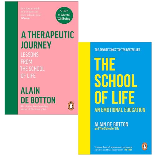 Alain de Botton Collection 2 Books Set (A Therapeutic Journey and The School of Life An Emotional Education)