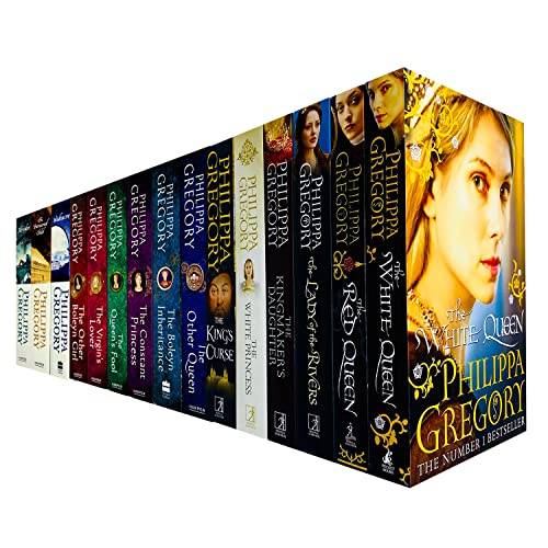Philippa Gregory Cousins War, Tudor Court and Wildacre Trilogy Collection 15 Books Set (White Queen, Red Queen, Lady of the Rivers, Kingmaker's Daughter, The Virgins Lover, Wideacre, Meridon and More)