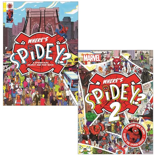 Where's Spidey? Series Collection 2 Books Set (Where's Spidey? A Marvel Spider-Man search and find book, Where's Spidey 2? Search the Spider-Verse)