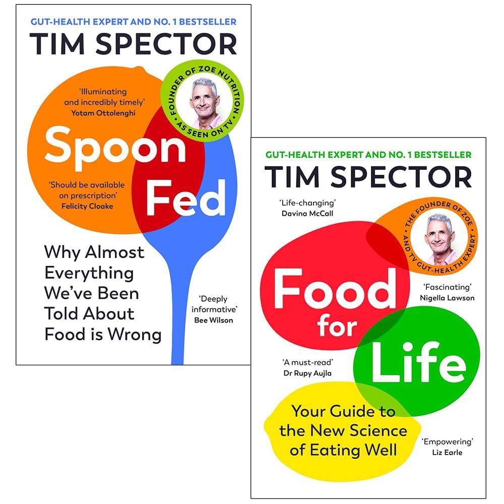Food For Life and Spoon Fed 2 books Collection Set by Tim Spector