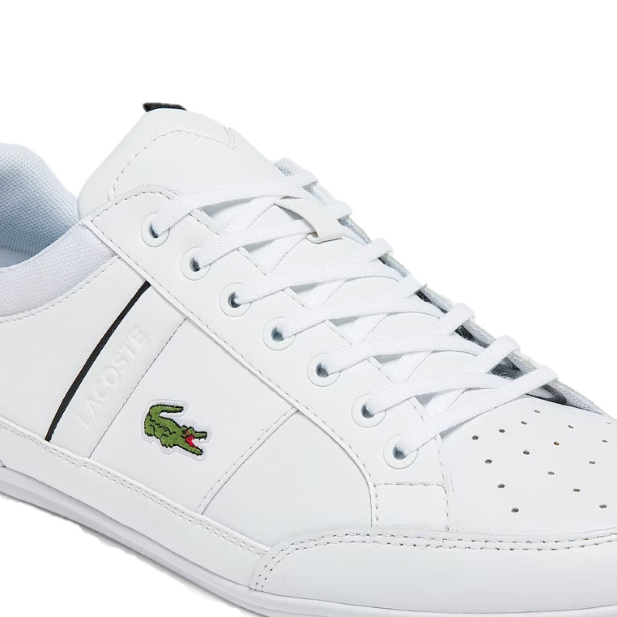 LACOSTE 7-42CMA0014147 CHAYMON 0121 1 MN'S (Medium) White/Black Synthetic & Leather Lifestyle Shoes