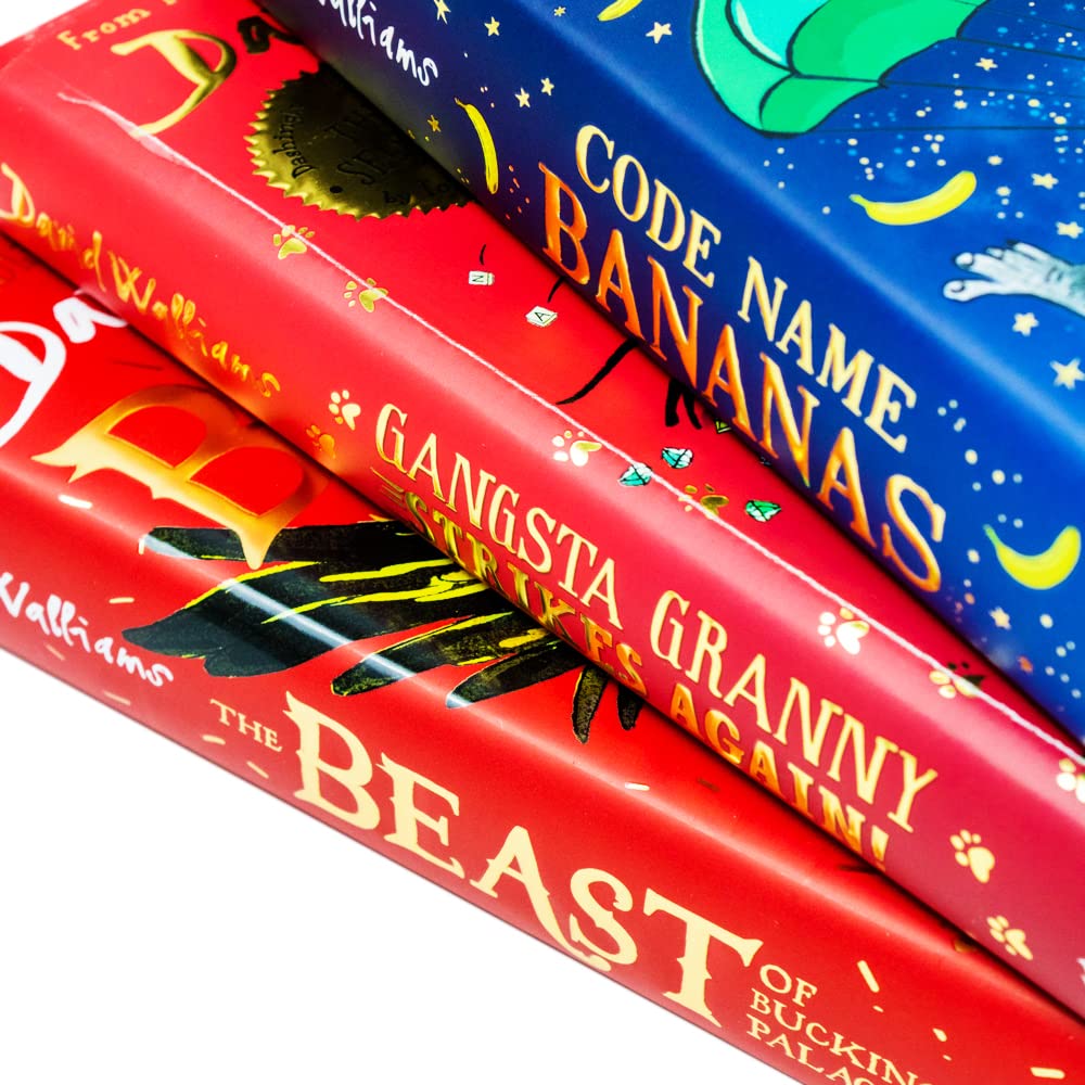 David Walliams 3 Books Set Collection (Code Name Bananas, Gangsta Granny Strikes Again, The Beast of Buckingham Palace)