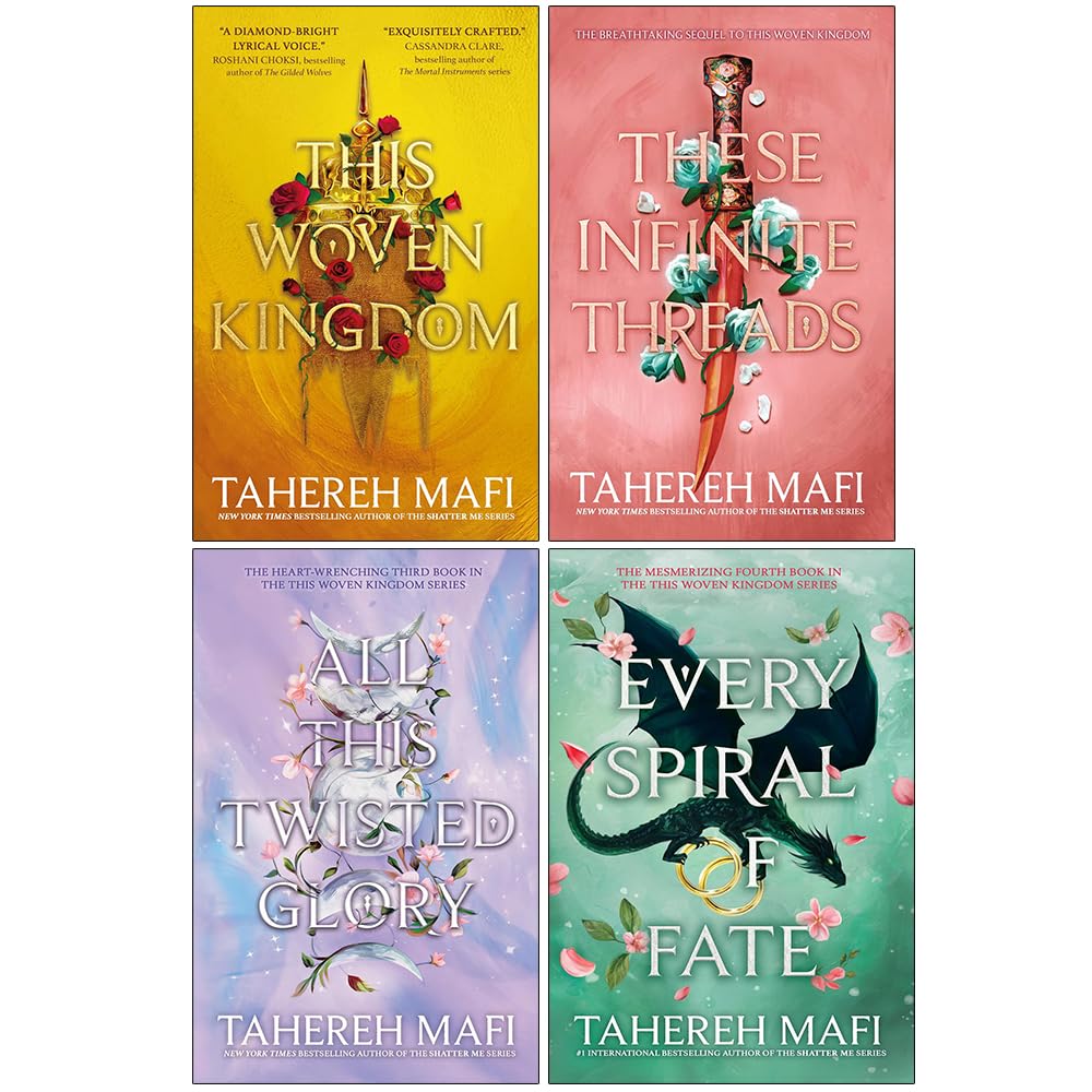 This Woven Kingdom Series 4 Books Collection Set By Tahereh Mafi (This Woven Kingdom, These Infinite Threads, All This Twisted Glory and Every Spiral of Fate)