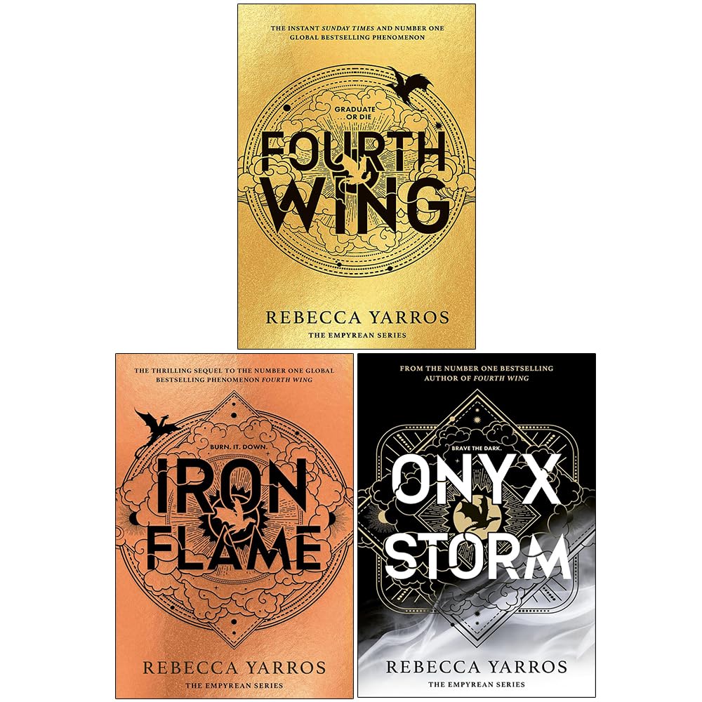 h - The Empyrean Series Collection 3 Books Set By Rebecca Yarros (Fourth Wing, Iron Flame and Onyx Storm)
