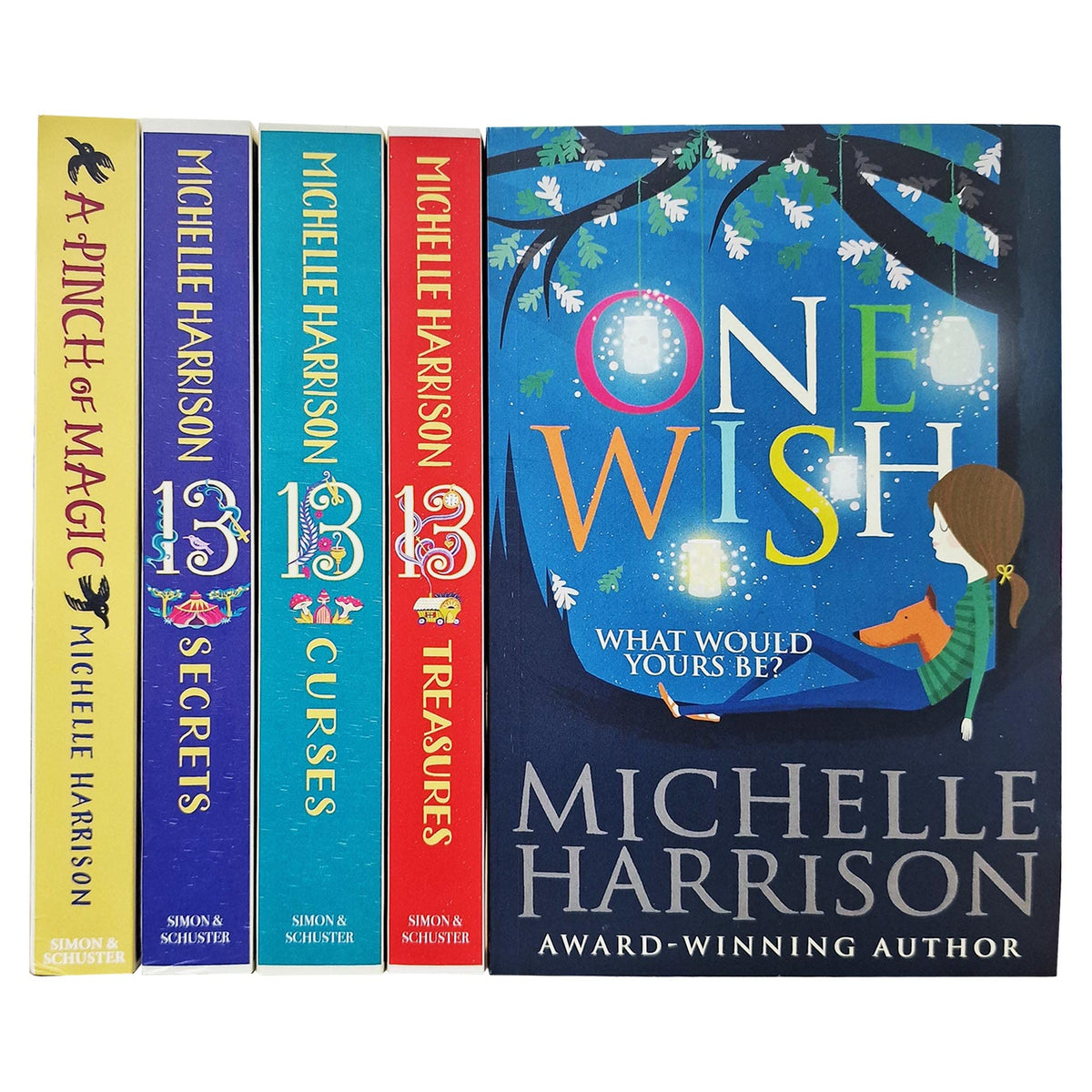 Michelle Harrison Collection 5 Books Set (One Wish, The Thirteen Treasures, The Thirteen Curses, The Thirteen Secrets and A Pinch of Magic)