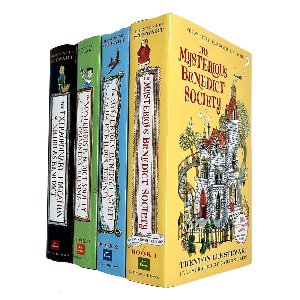 The Mysterious Benedict Society Series 4 Books Collection Set By Trenton Lee Stewart (The Mysterious Benedict Society, Perilous Journey)