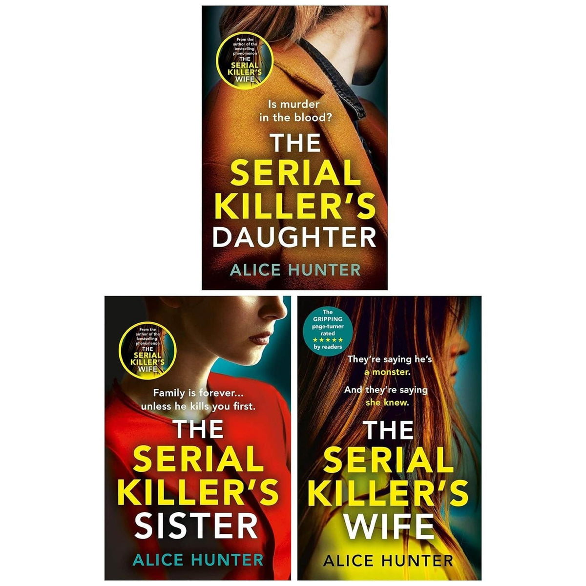 The Serial Killer Series 3 Books Collection Set by Alice Hunter