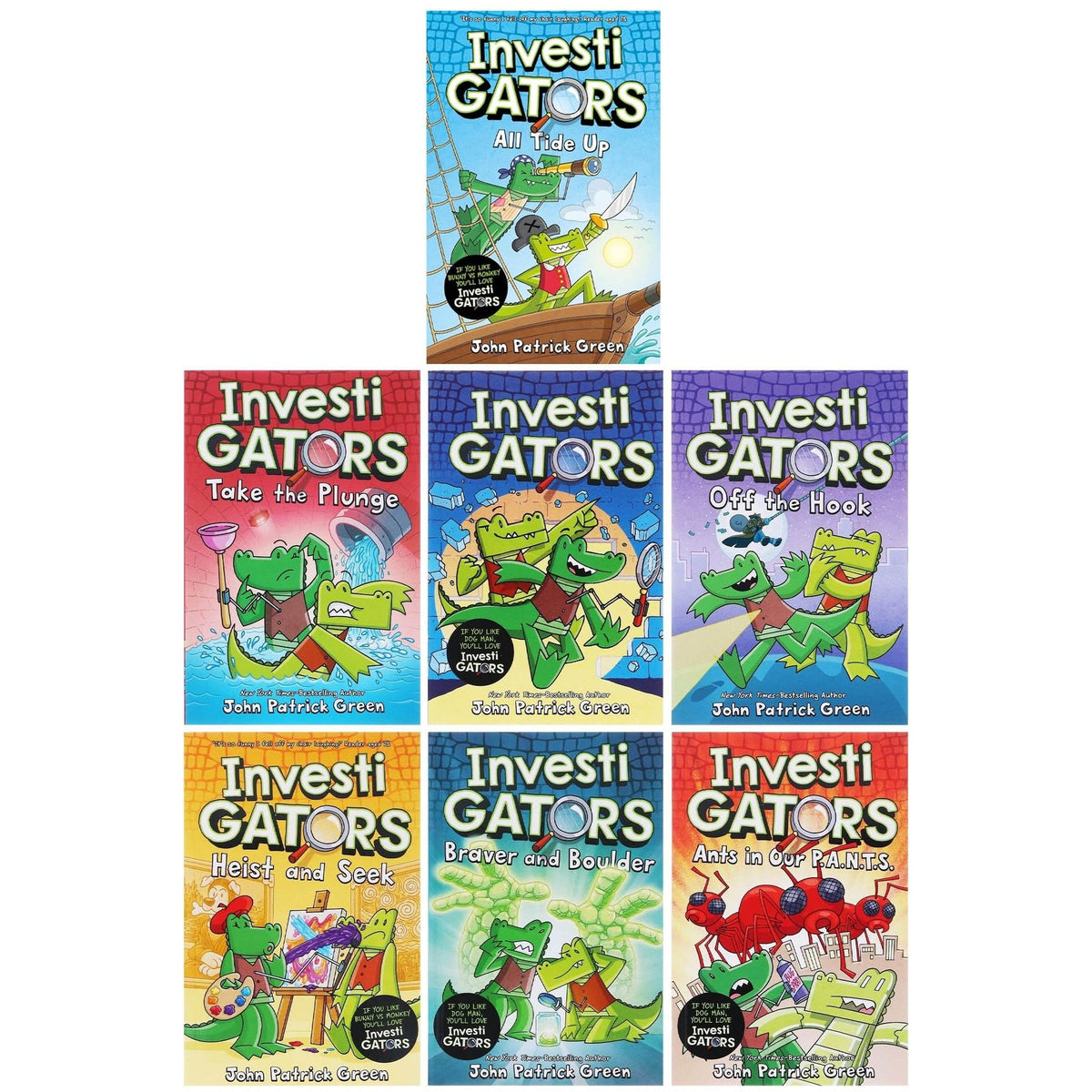 Investigators Series John Patrick Green Collection 7 Books Set (Off the Hook, Braver and Boulder, Heist and Seek & More!)