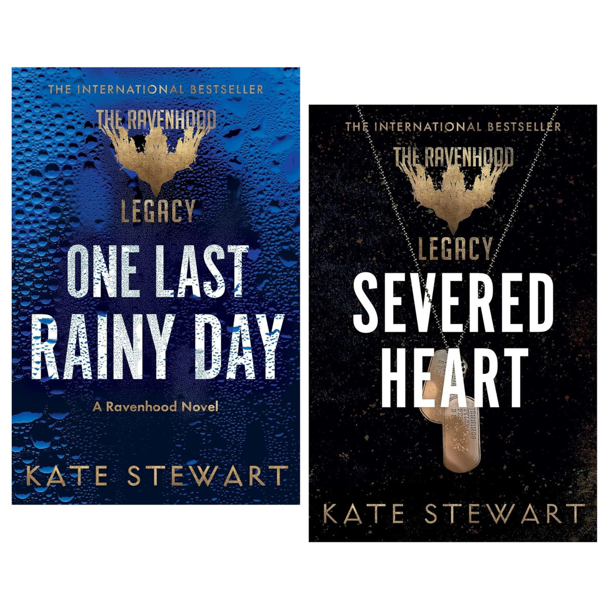 The Ravenhood Legacy Series by Kate Stewart 2 Books Collection Set (One Last Rainy Day and Severed Heart)