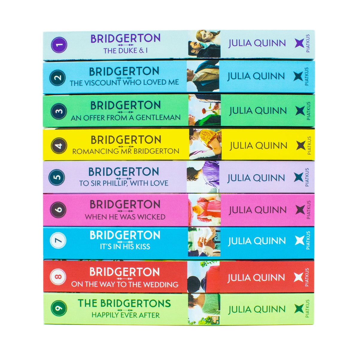 Bridgerton Family Book Series Complete Books 1 - 9 Collection Set by Julia Quinn NETFLIX