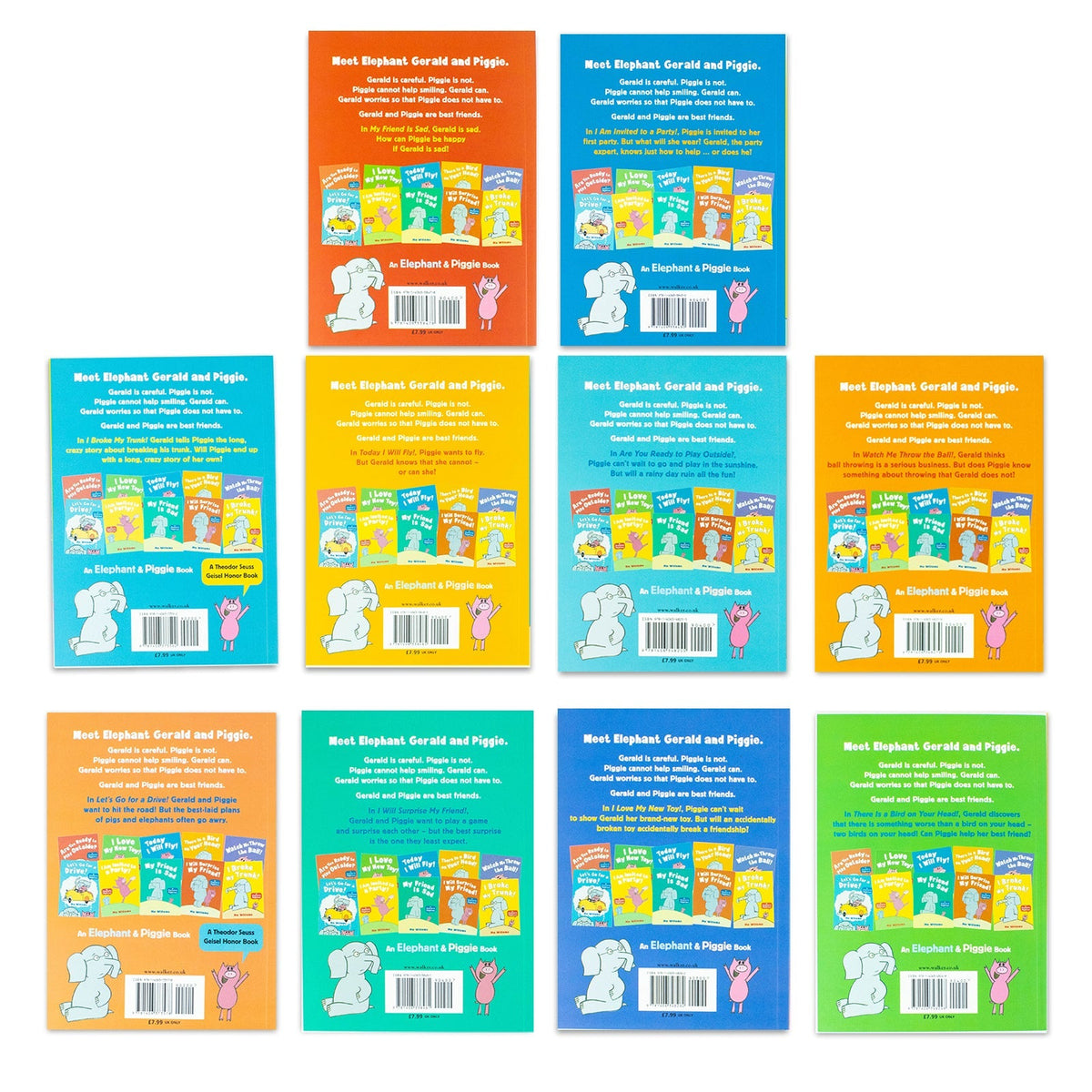 The Wonderful World of Elephant and Piggie Series 10 Books Collection Box Set by Mo Willems