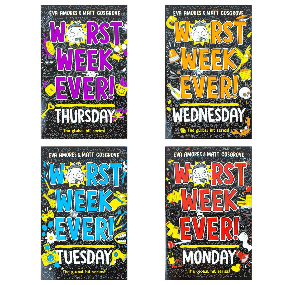 Worst Week Ever! Series 4 Books Collection Set (Monday, Tuesday, Wednesday, Thursday)
