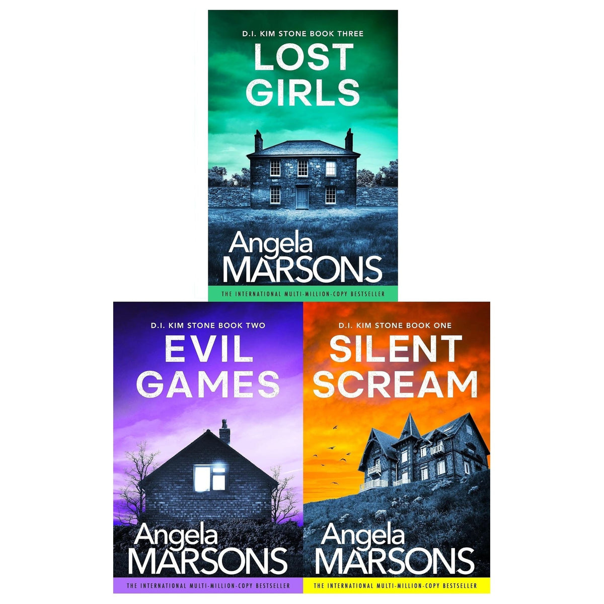 Detective Kim Stone Crime Thriller Series 3 Books Collection Set by Angela Marsons (Lost Girls, Silent Scream, Evil Games)