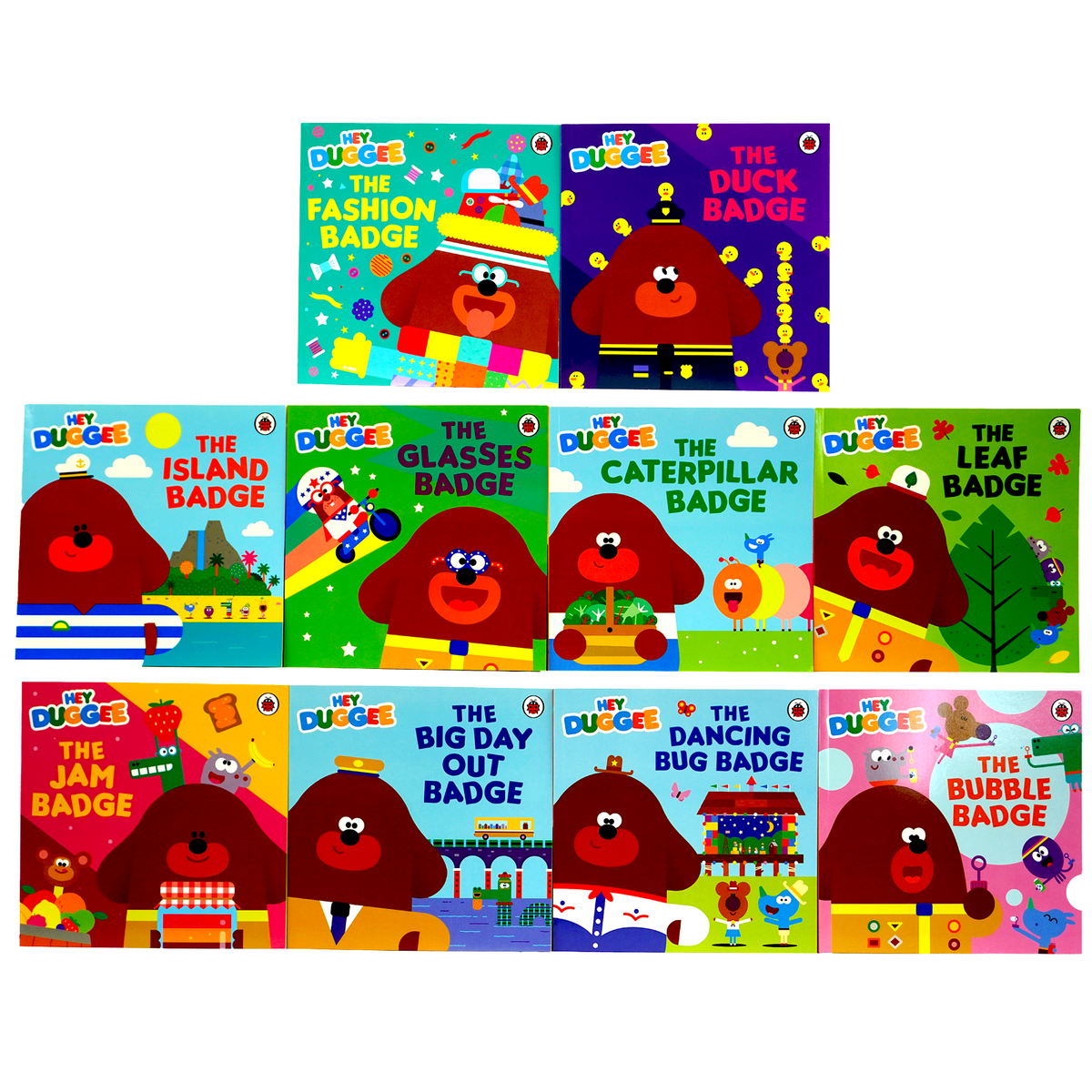 Hey Duggee : Duggees Brilliant 10 Books Stories Collection Box Set (The Fashion Badge, The Duck Badge, The Island Badge, The Glasses Badge & More)