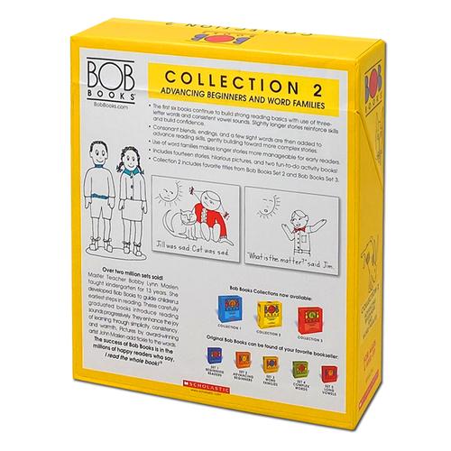 Bob Books 16 Books Collection Box 2 for Advancing Beginners and Word Families INCLUDING Parent Guide, Doorknob Hangerover 100 Stickers & Bookmark