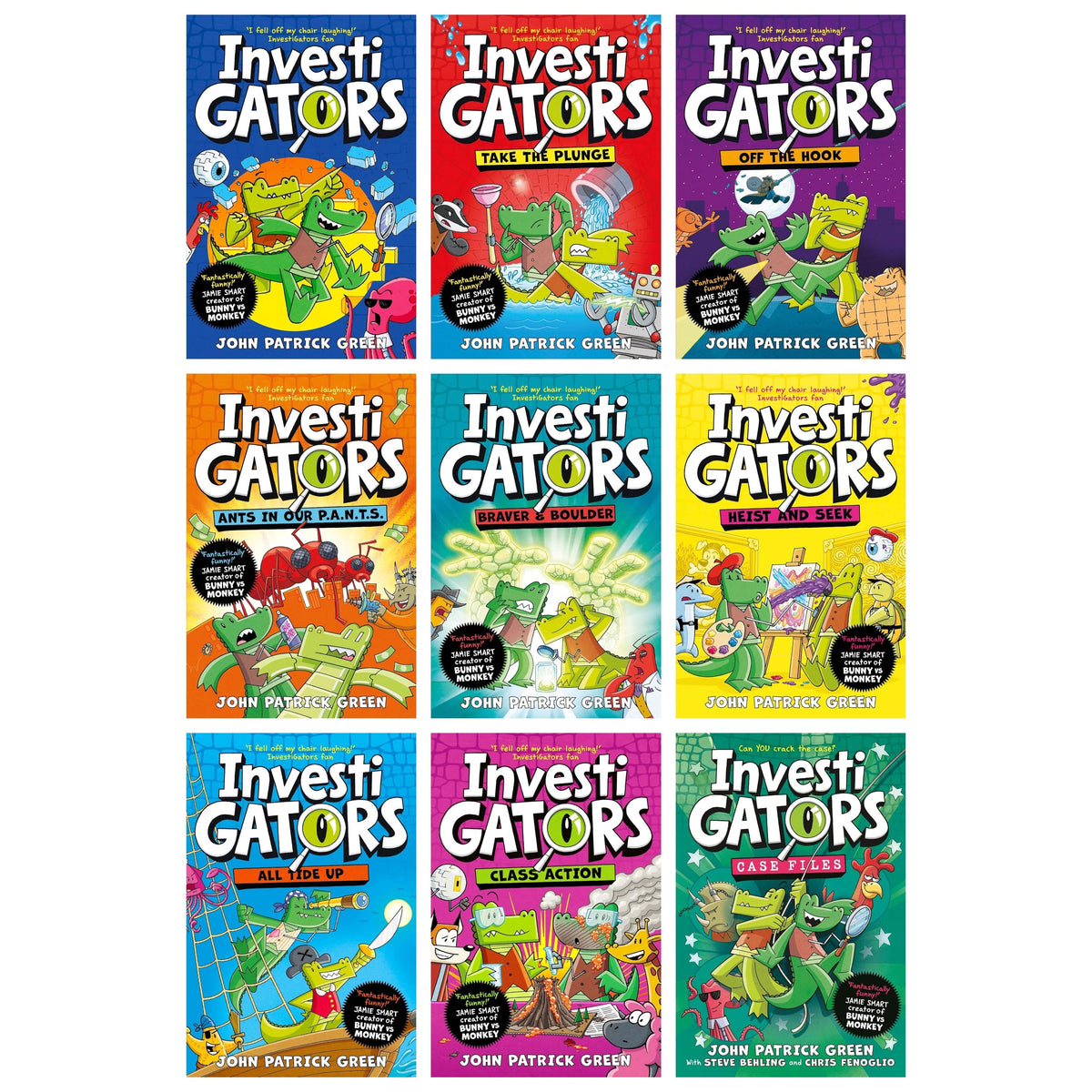 InvestiGators Series by John Patrick Green 9 Books Collection Set (Books 1-9)