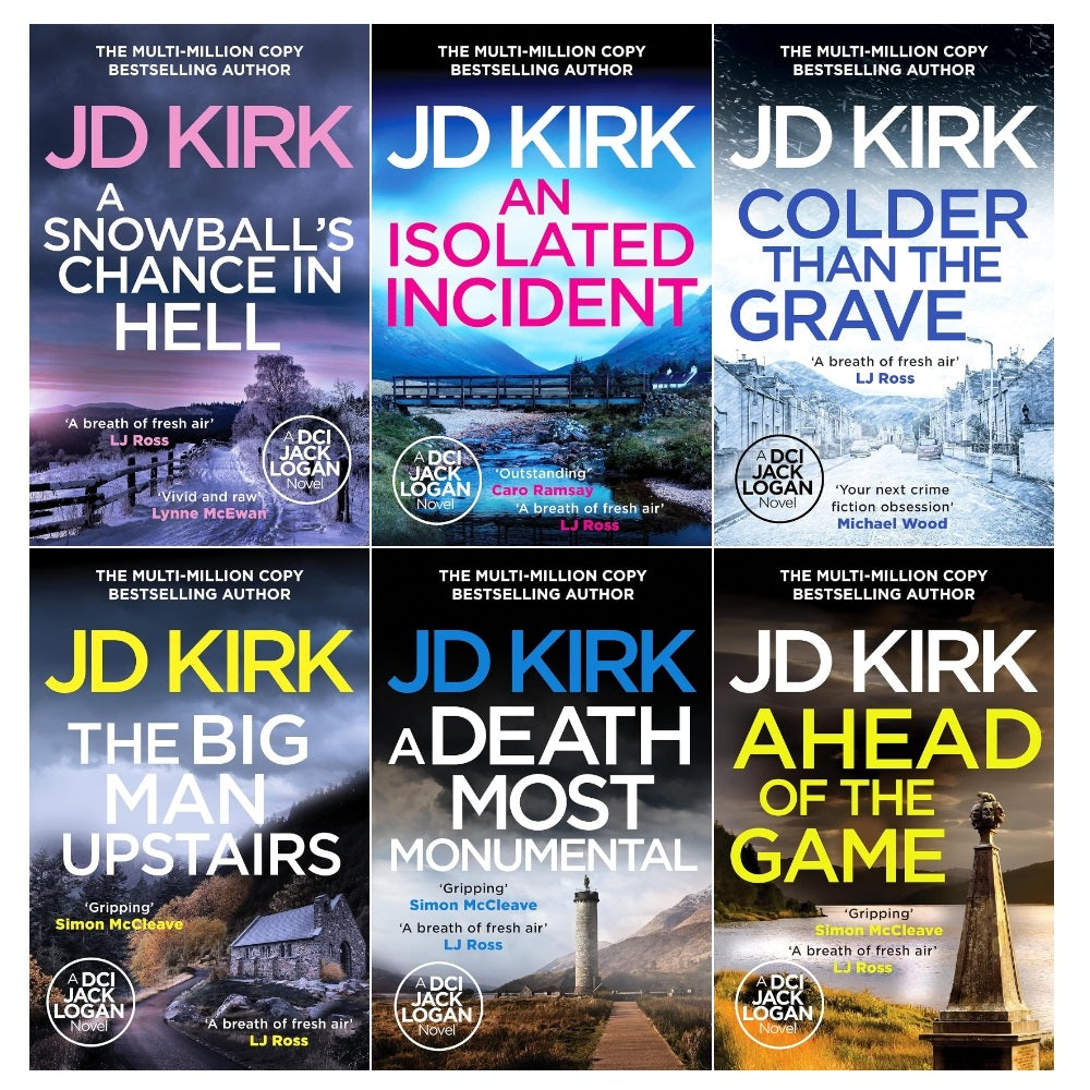 DCI Logan Crime Thrillers 7-12 Books Collection Set By JD Kirk (Ahead of the Game, Colder Than the Grave, An Isolated Incident, The Big Man Upstairs, Snowball's Chance in Hell & MORE)