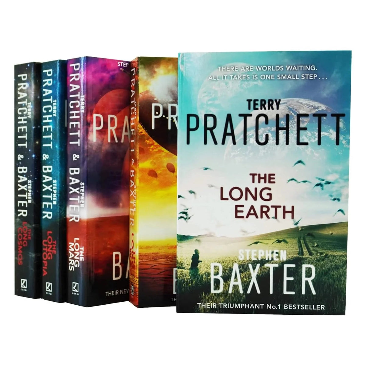 The Long Earth 5 Books Collection Set by Terry Pratchett & Stephen Baxter (The long earth, The long war, The long mars, The long utopia, The long cosmos)
