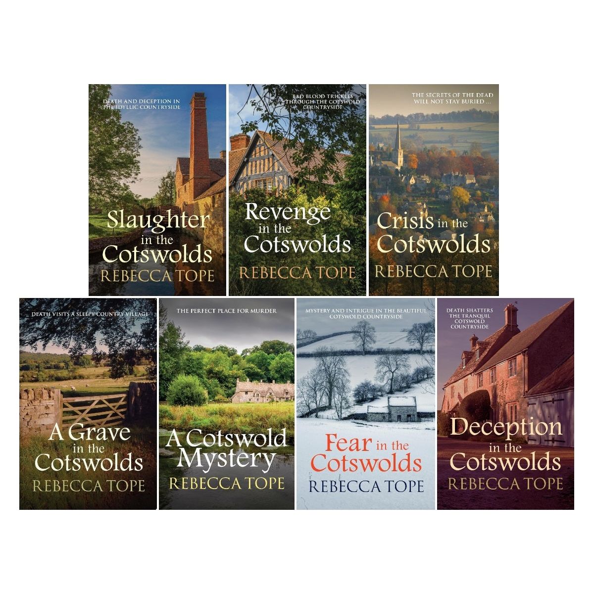 Rebecca Tope Cotswold Mystery Series Collection 7 Books Set (A Grave in the Cotswolds, Fear in the Cotswolds, A Cotswold Mystery and More)