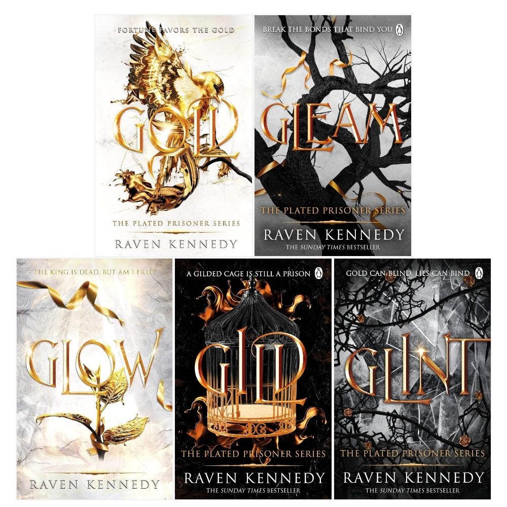 The Plated Prisoner Series by Raven Kennedy 5 Books Set Collection (Gild, Glint, Gleam, Glow, Gold) - Dark Fantasy Romance