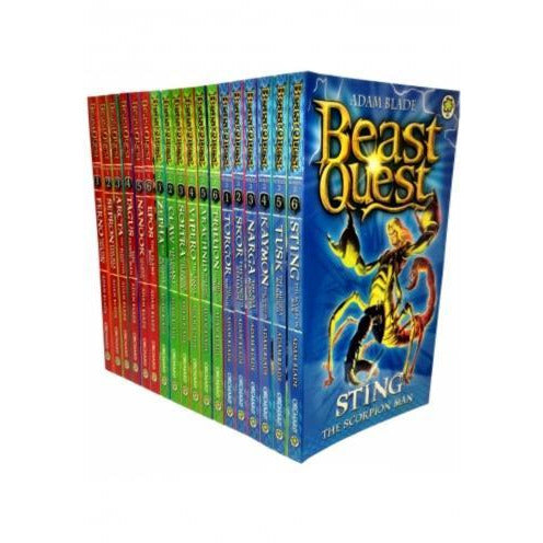 Beast Quest Series Adam Blade 18 Books Collection Set Series 1, 2 And 3