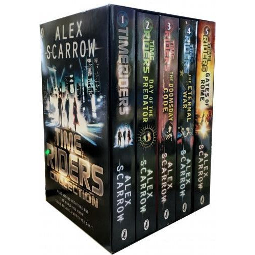 Timeriders Collection Alex Scarrow 5 Books Set Pack Gates Of Rome The Eternal War The Doomsday Cod..
