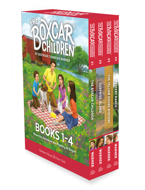 The Boxcar Children Mysteries Boxed Set 1-4: The Boxcar Children; Surprise Island; The Yellow House; Mystery Ranch: The Boxcar Children; Surprise Island; The Yellow House; Mystery Ranch