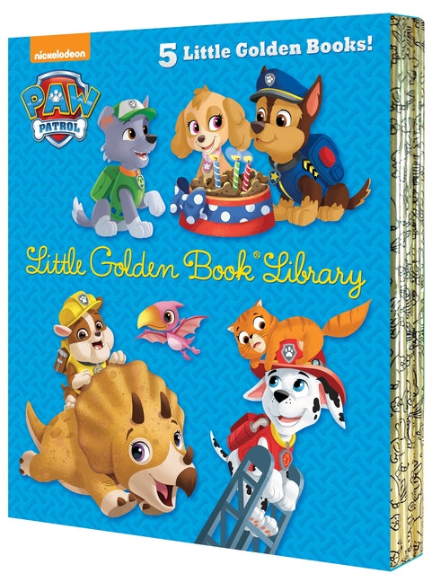 Paw Patrol Little Golden Book Library (Paw Patrol): Itty-Bitty Kitty Rescue; Puppy Birthday!; Pirate Pups; All-Star Pups!; Jurassic Bark!: Itty-Bitty Kitty Rescue; Puppy Birthday!; Pirate Pups; All-Star Pups!; Jurassic Bark!