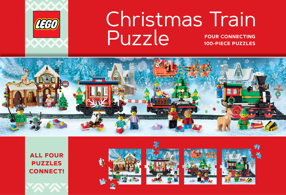 Lego Christmas Train Puzzle: Four Connecting 100-Piece Puzzles: Four Connecting 100-Piece Puzzles