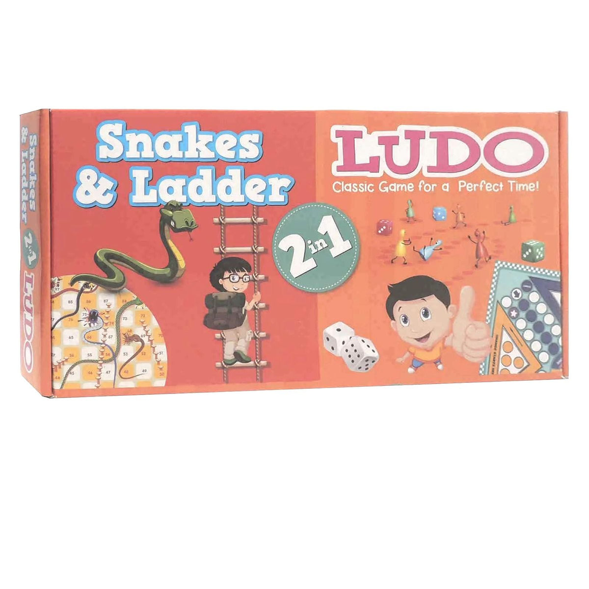 Snakes and Ladders & Ludo 2 in 1 Traditional Board Game Set For Ages 6+
