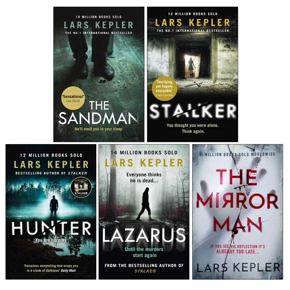 Joona Linna Series 5 Books Collection Set by Lars Kepler(The Sandman, Stalker, Hunter,Lazarus & The Mirror Man)
