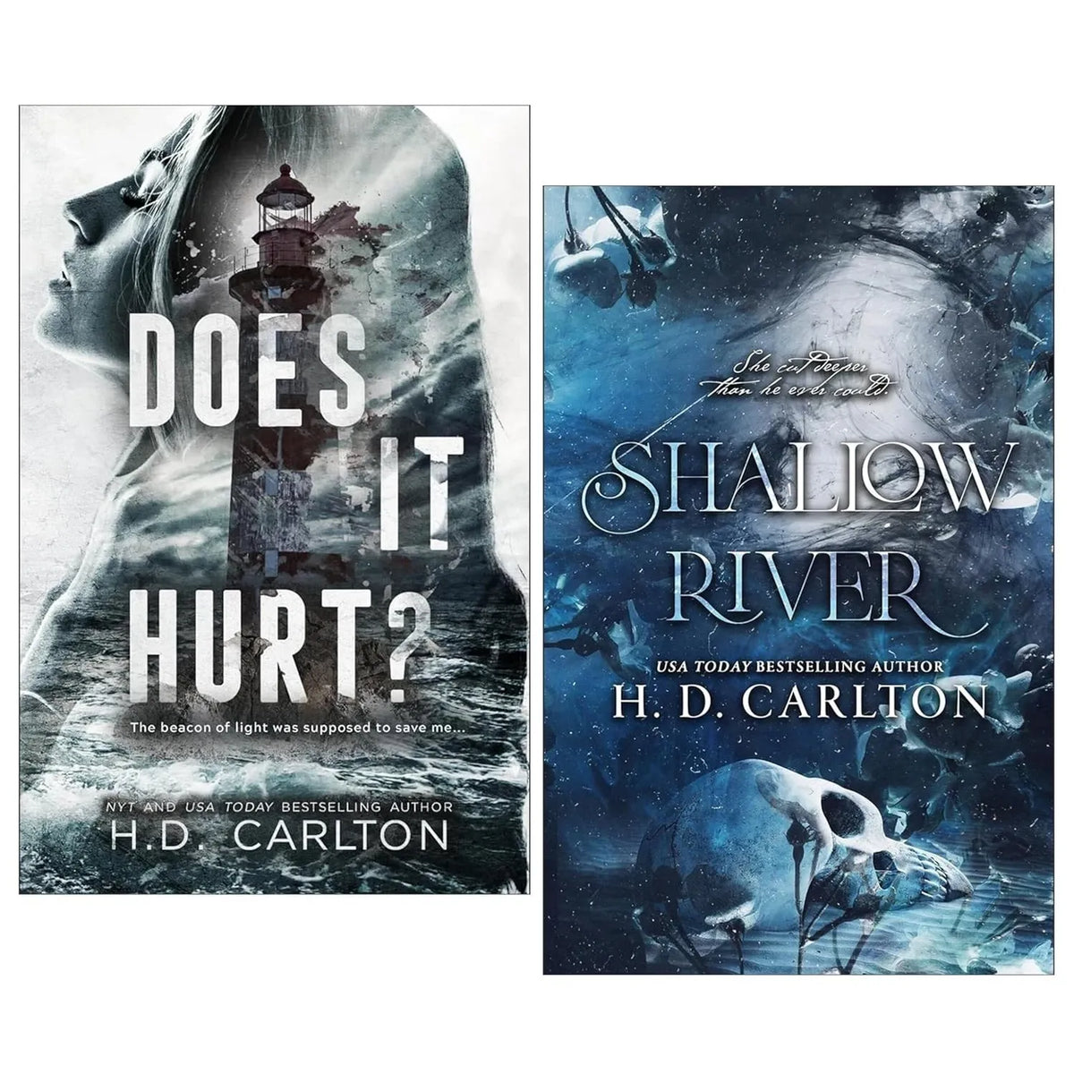 H. D. Carlton Collection 2 Books Set(Does It Hurt? & Shallow River)