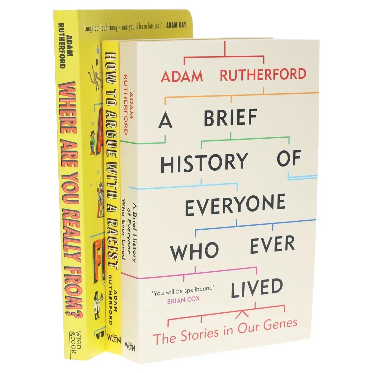 Adam Rutherford 3 Books Collection Set(A Brief History of Everyone Who Ever Lived, How to Argue With a Racist & Where Are You Really From?)