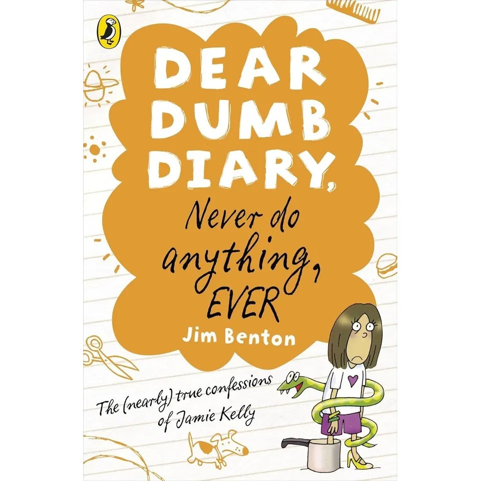 Dear Dumb Diary Series Jim Benton 3 Books Collection Set (My Pants are Haunted,Am I the Princess or the Frog?: 3 & Never Do Anything, Ever: 4)