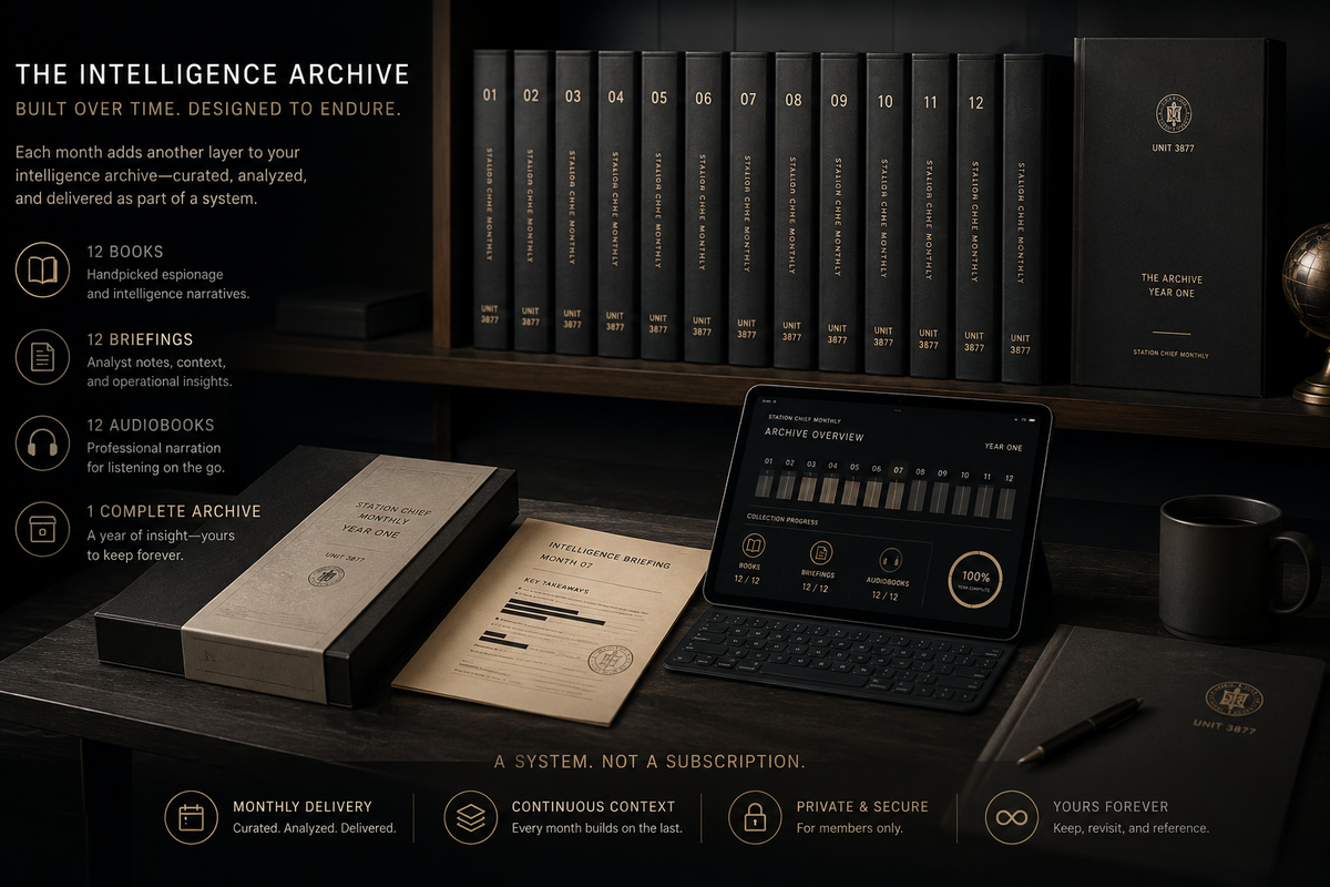 UNIT 3877 — STATION CHIEF ANNUAL ESPIONAGE FICTION SUBSCRIPTION