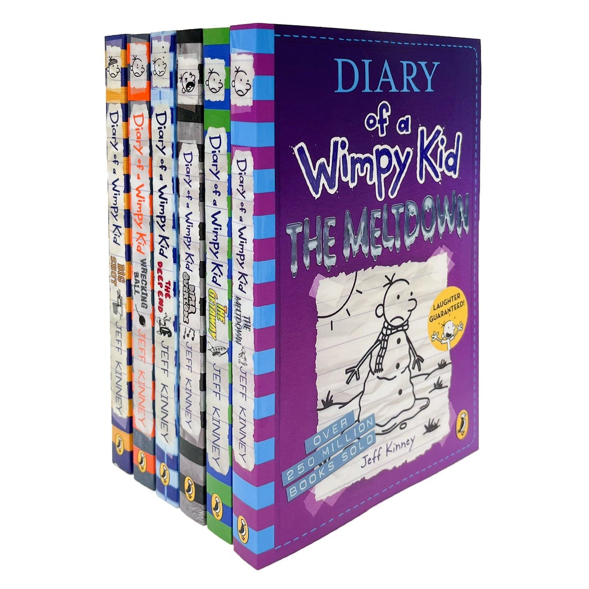 Diary of a Wimpy Kid Series Collection 6 Books Set (Books 12-17) By Jeff Kinney (Diper Overlode, The Getaway, The Meltdown, Wrecking Ball, The Deep End, Big Shot)