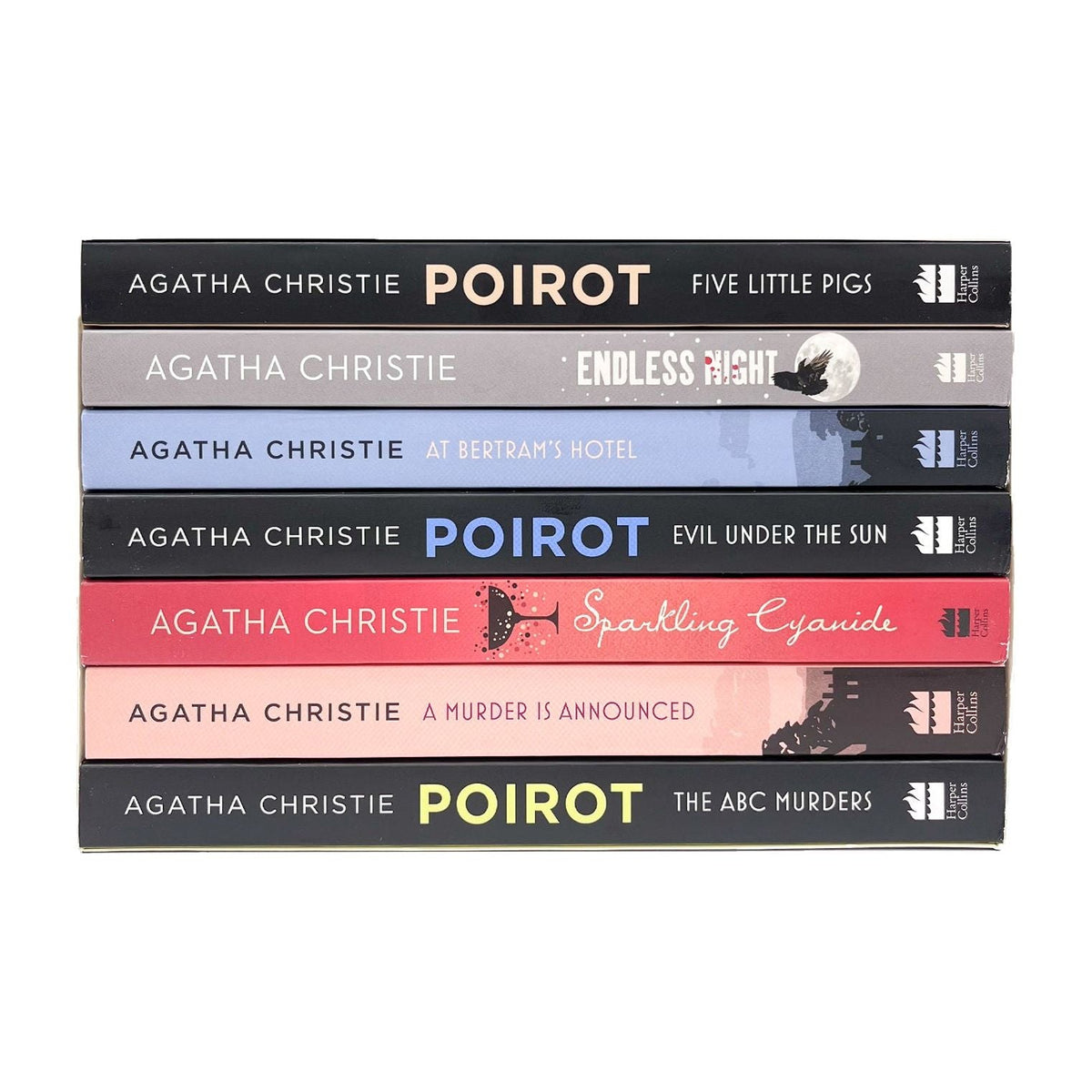 Agatha Christie Seven Deadly Sins Collection 7 Books Box Set (ABC Murders, Murder is Announced, Evil Under the Sun, Sparkling Cyanide &amp; MORE)