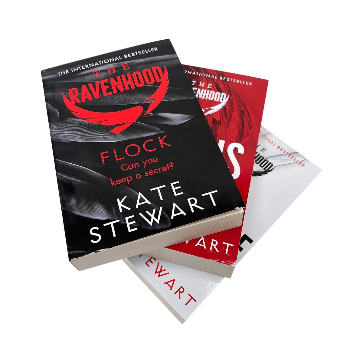 The Ravenhood Series By Kate Stewart 3 Books Collection Set (Flock, Exodus, The Finish Line)
