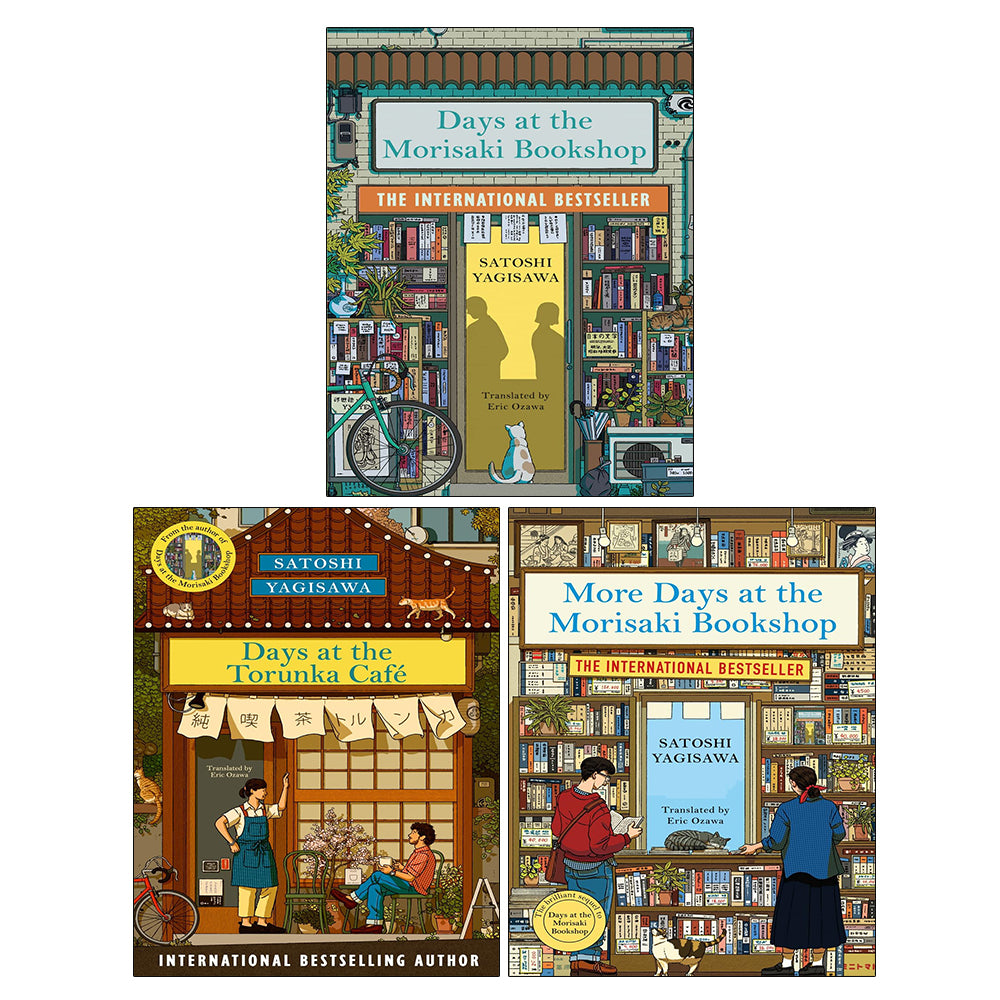 Satoshi Yagisawa Collection 3 Books Set (More Days at the Morisaki Bookshop, Days at the Torunka Café & Days at the Morisaki Bookshop)