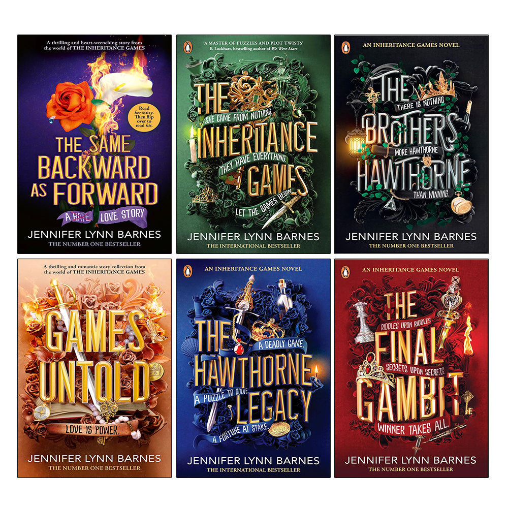 The Inheritance Games Series By Jennifer Lynn Barnes 6 Books Collection Set (Games Untold (HB), The Same Backward as Forward (HB)The Brothers Hawthorne & More)