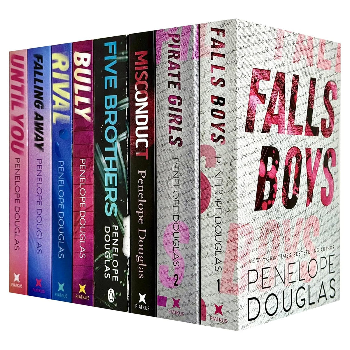 Penelope Douglas Collection 8 Books Set (Until You, Falling Away, Rival, Bully, Five Brothers, Misconduct, Pirate Girls & Falls Boys)