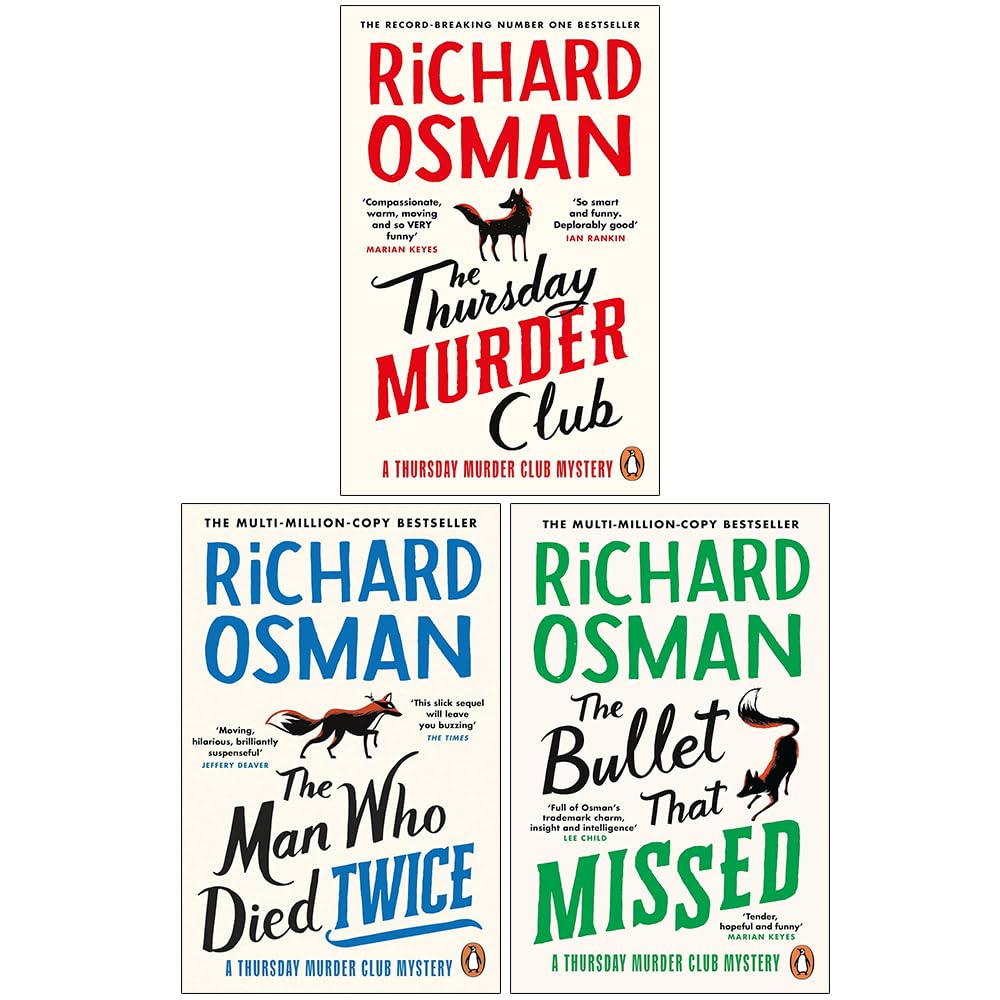 Thursday Murder Club Series 3 Books Collection By Richard Osman (The Thursday Murder Club, The Man Who Died Twice, [h] The Bullet That Missed)