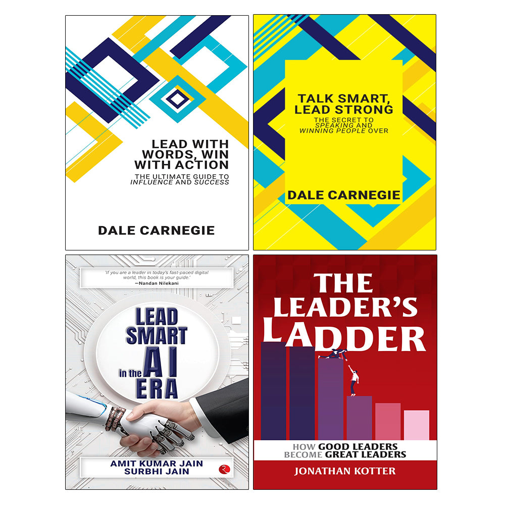 The Leader’s Ladder, Lead Smart in the AI Era, Talk Smart Lead Strong, Lead With Words Win With Action 4 Books Collection Set