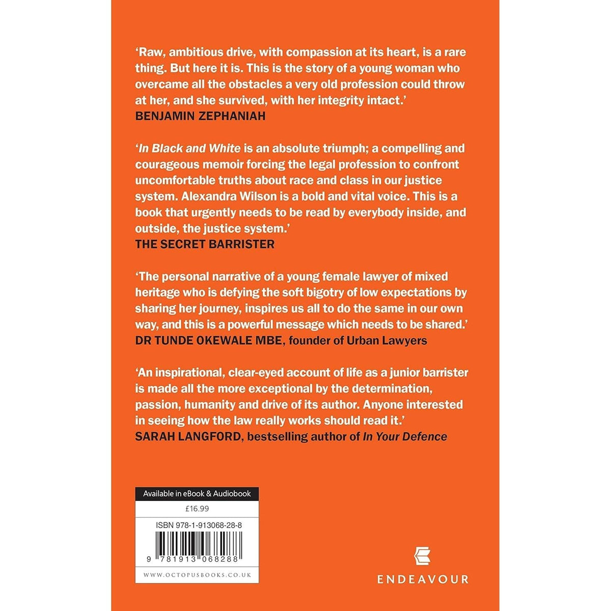 In Black and White: A Young Barrister's Story of Race and Class in a Broken Justice System by Alexandra Wilson h