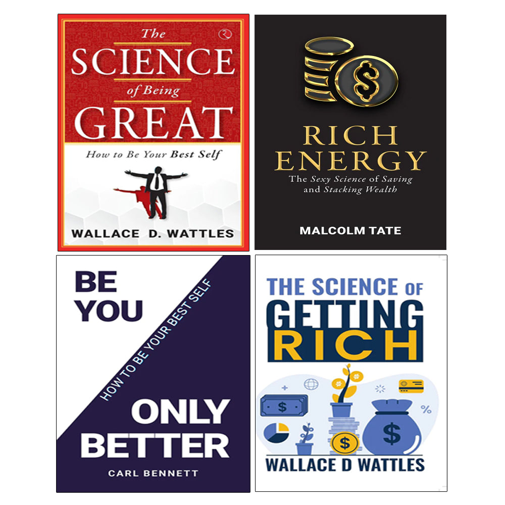 The Science of Being Great, RICH ENERGY, The Science of Getting Rich, BE YOU, ONLY BETTER 4 Books Collection Set