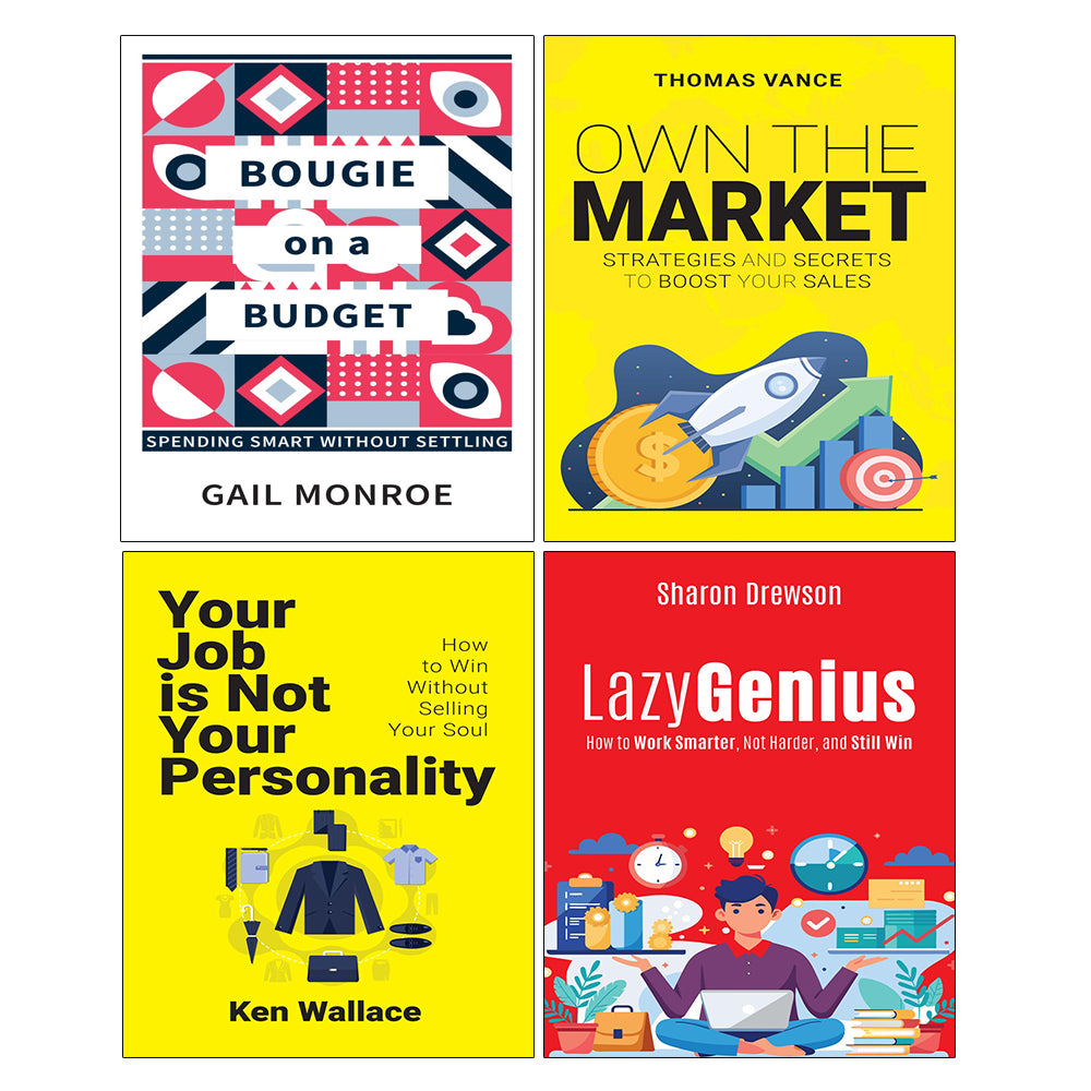 Lazy Genius, OWN THE MARKET, Your Job Is Not Your Personality, Bougie on a Budget 4 Books Collection Set