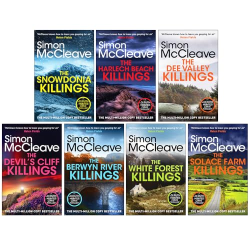 DI Ruth Hunter Series 1-7 Books Collection Set By Simon McCleave (The Snowdonia Killings, The Harlech Beach, The Dee Valley, Devil's Cliffs, The Berwyn River, White Forest and Solace Farm Killings)