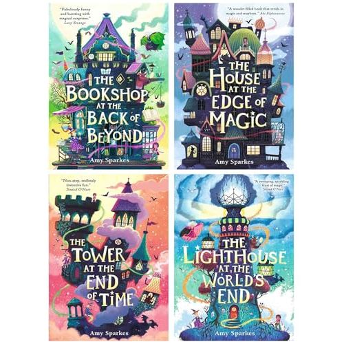 The House at the Edge of Magic Series 4 Books Collection Set (The Lighthouse at the World's End, The House at the Edge of Magic, The Tower at the End of Time and The Bookshop at the Back of Beyond)