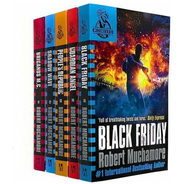 Cherub Series 3 Robert Muchamore Collection 5 Books Set (Books 11 To 15) (Brigands M.C, Guardian Angel, Black Friday, Shadow Wave, People's Republic)